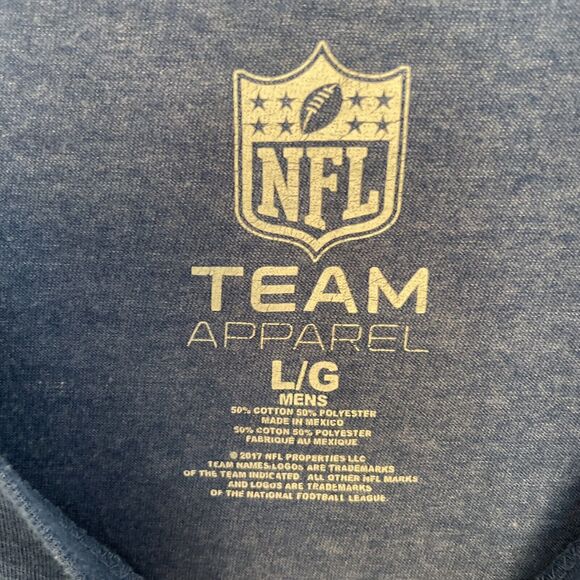 New York Giants NFL Team Apparel Men’s Blue T Shirt Size Large Football - Picture 2 of 4
